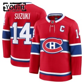 Børn NHL Montreal Canadiens Trøje 2024-25 Fanatics Premium Nick Suzuki Rød Hjemme
